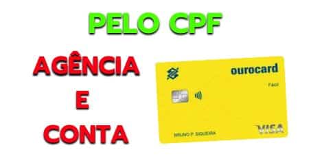 agencia conta banco brasil cpf